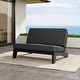 preview thumbnail 42 of 136, Outdoor Teak Wood Waterproof Armless Chair Loveseat with Cushions