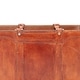 preview thumbnail 17 of 18, Brown Leather Handmade Box Style Single Slot Magazine Holder with Detail Stitching and Curved Handles