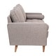 preview thumbnail 9 of 9, Compact Upholstered Tufted Sofa with Wooden Legs