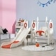 preview thumbnail 8 of 6, Toddler Swing Set, 4 in 1 Toddler Playground for Kids 1-3 Years Old - Red