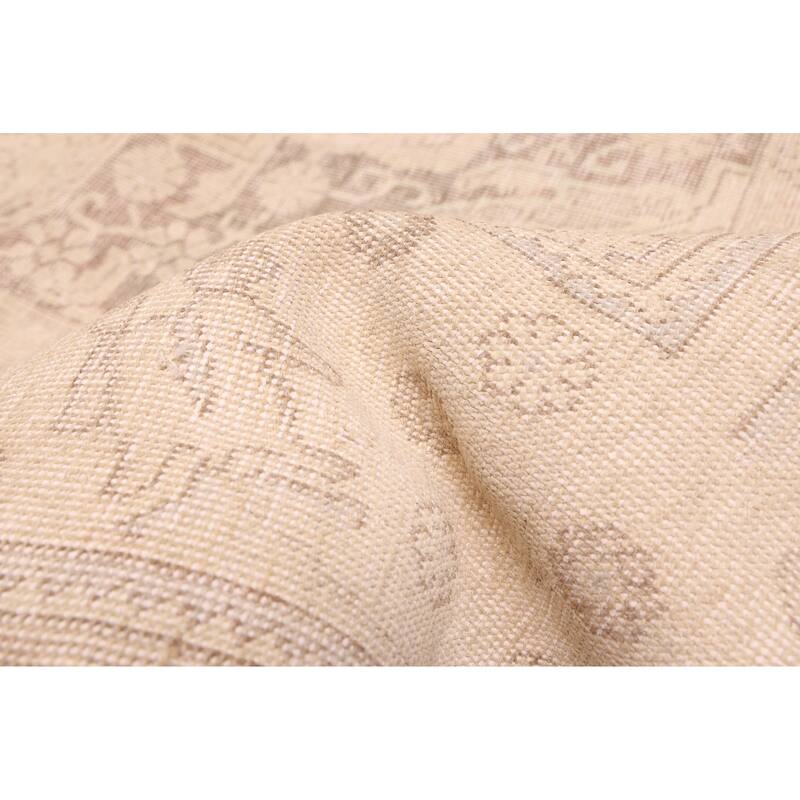 ECARPETGALLERY Hand-knotted Antalya Vintage Beige Wool Rug - 9'10 x 12'7