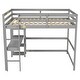 preview thumbnail 50 of 91, Modern Solid Wood Loft Bed with Built-in Desk, Safety Ladder