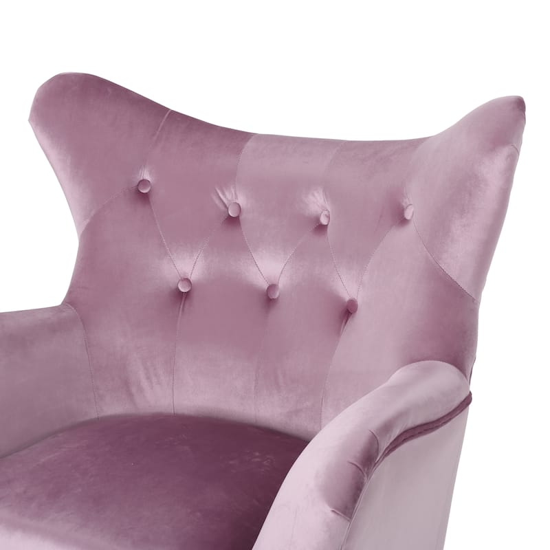 Lavender 34.25" Velvet Arm Chair