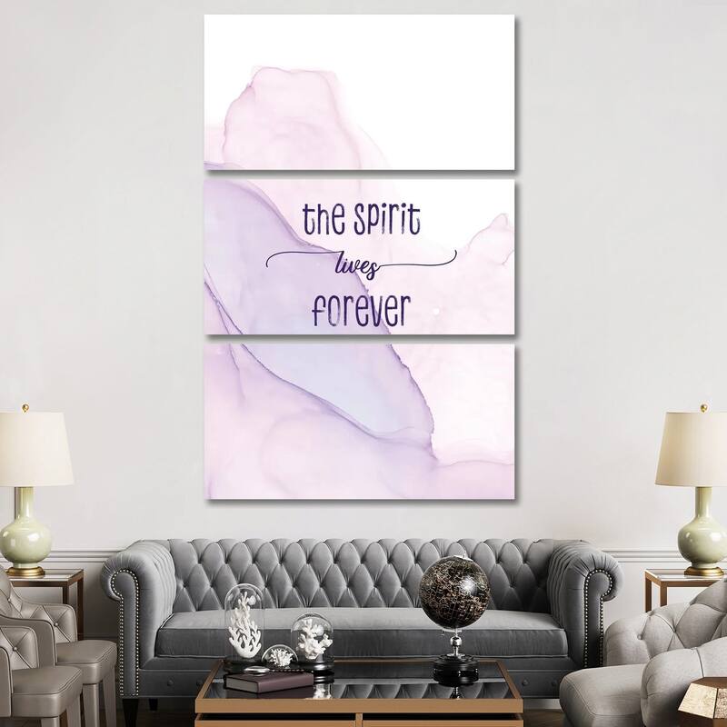 iCanvas "The Spirit Lives Forever - Floating Colors" by Melanie Viola 3-Piece Canvas Wall Art Set