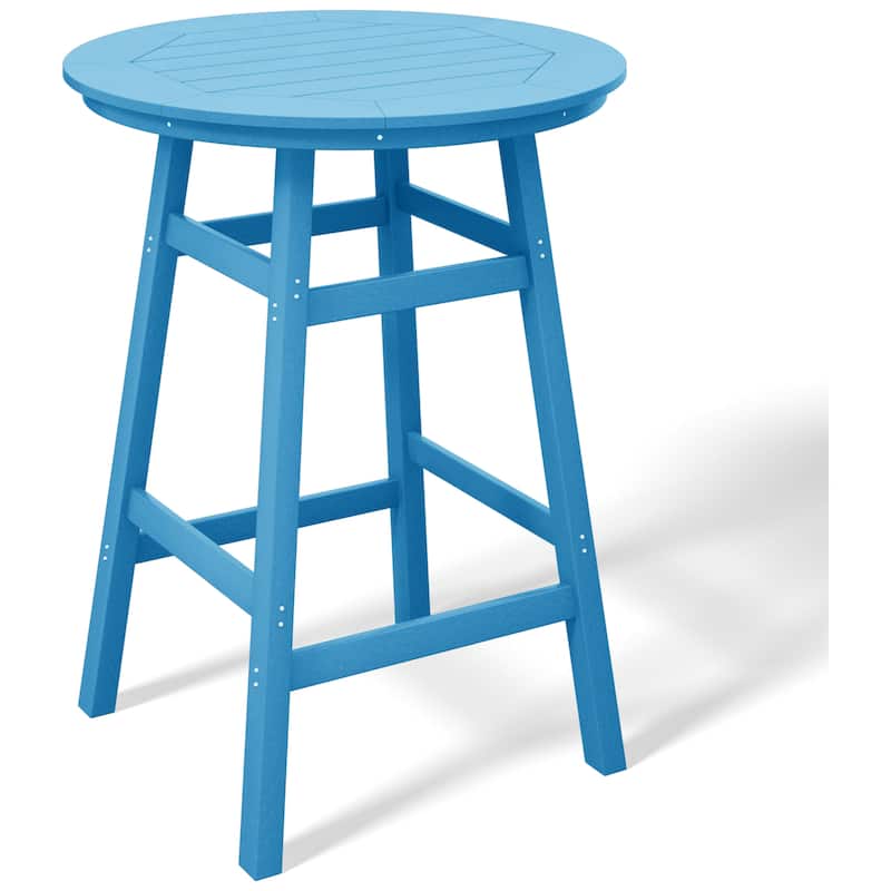 Polytrends Laguna Hdpe All Weather Outdoor Patio 35" Round Bar Table