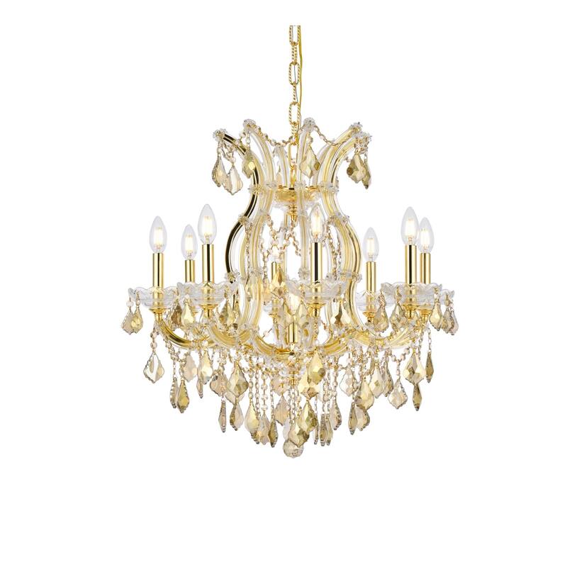 Fleur Illumination Collection Chandelier D:26in H:26in Lt:9 Gold Finish