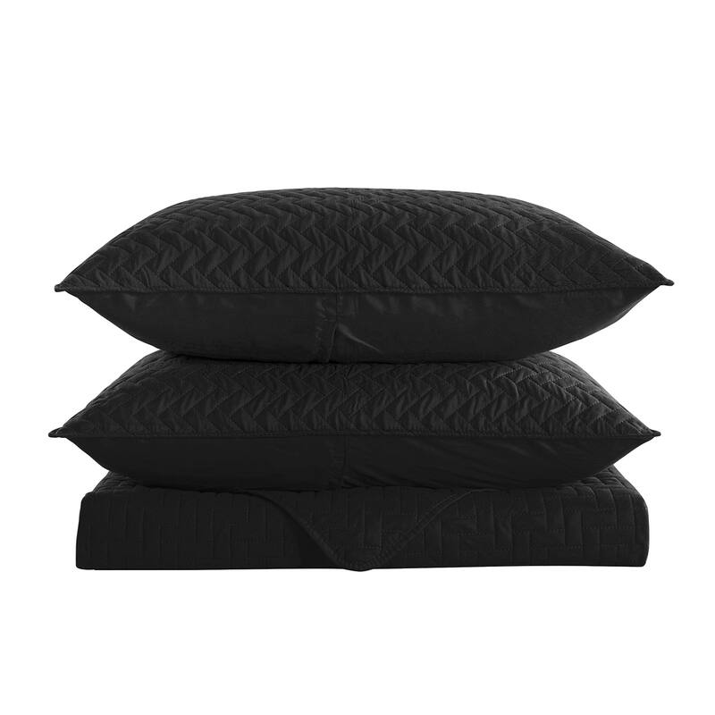 3-piece Fashionable Solid Embossed Quilt Set Bedspread Cover