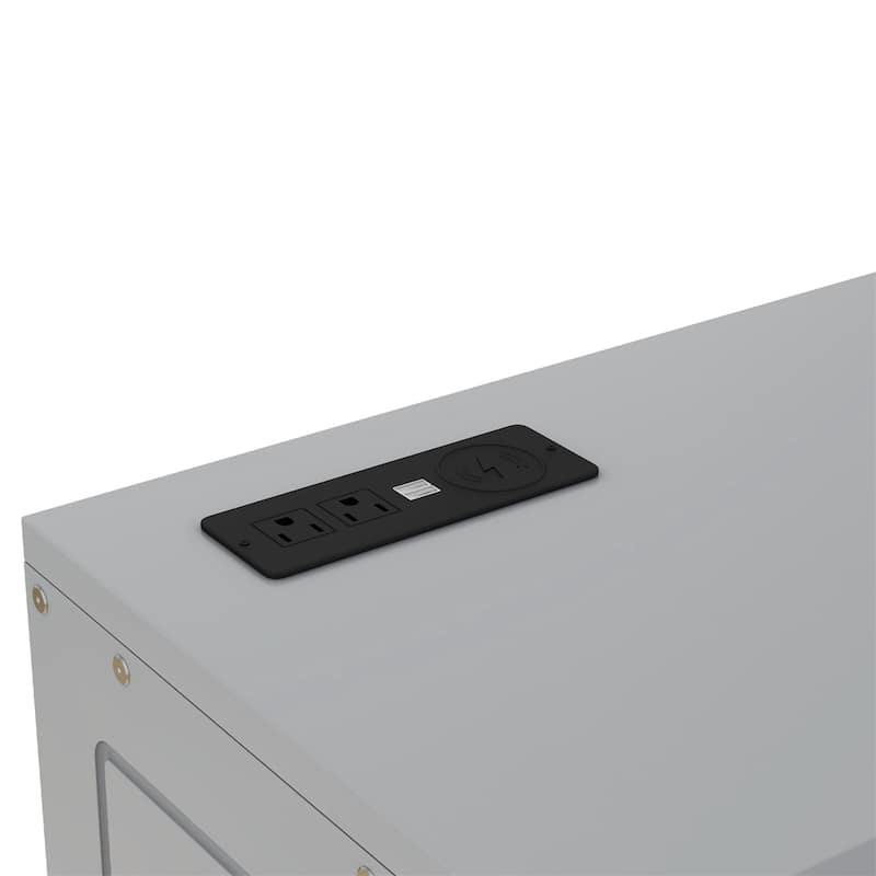 Full Size Murphy Bed with Shelves, Cabinets and USB Ports