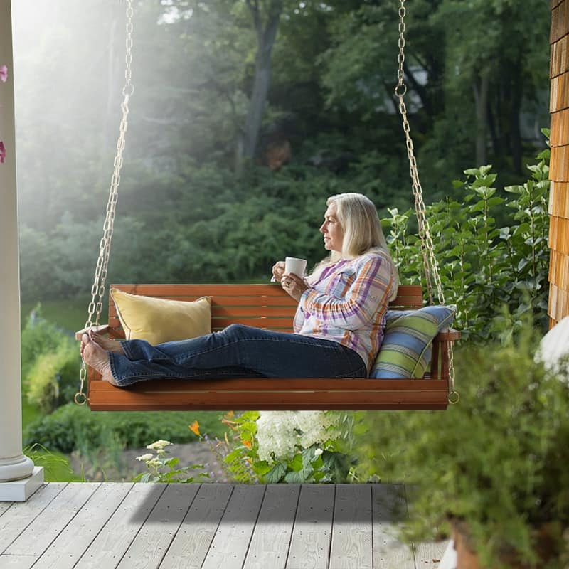 2 Person Patio Wooden Porch Swing