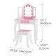 preview thumbnail 3 of 7, Fantasy Fields Pink Kids Play Vanity Pretend Play Makeup Set with Table, Stool, and LED Lights
