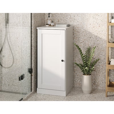 Palace Imports 100% Solid Wood 16.5" Bathroom Storage Cabinet with Shaker Door and Adjustable Shelves