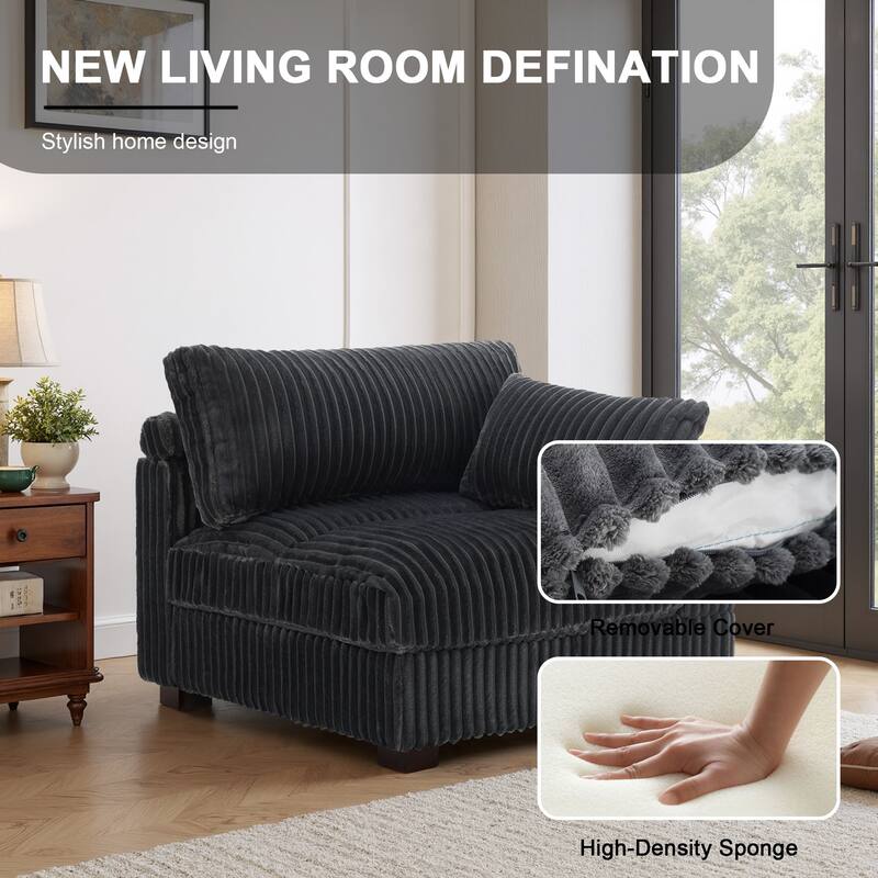 Plush Faux Fur Accent Sofa Chair