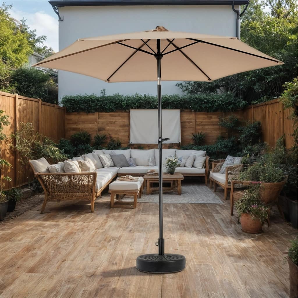 104" Patio Umbrella with Push Button Tilt,6 Ribs and Crank (No Base)