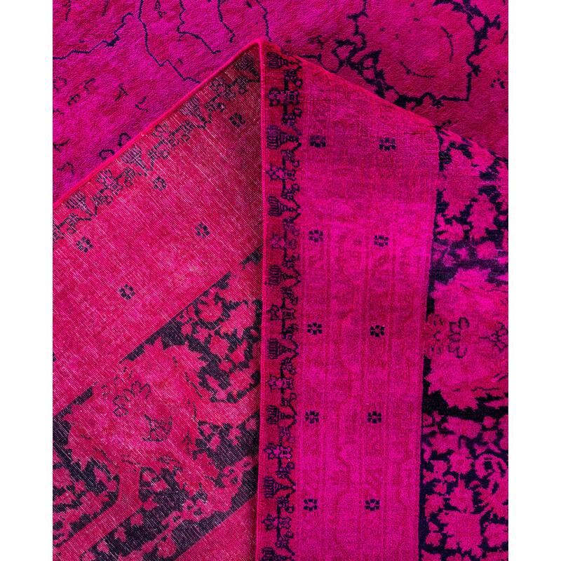 Overdyed One-of-a-Kind Hand-Knotted Area Rug - Pink - 12' 1" x 18' 0"