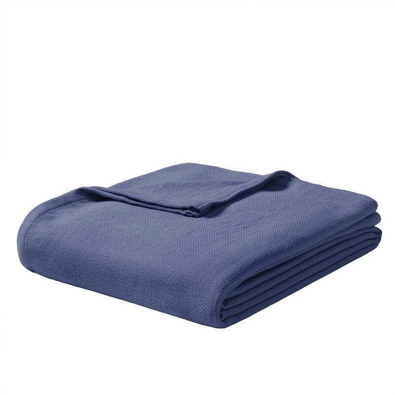 Chelsea Square Rayon from Bamboo Cooling Cotton Lightweight Blanket for Summer Spring