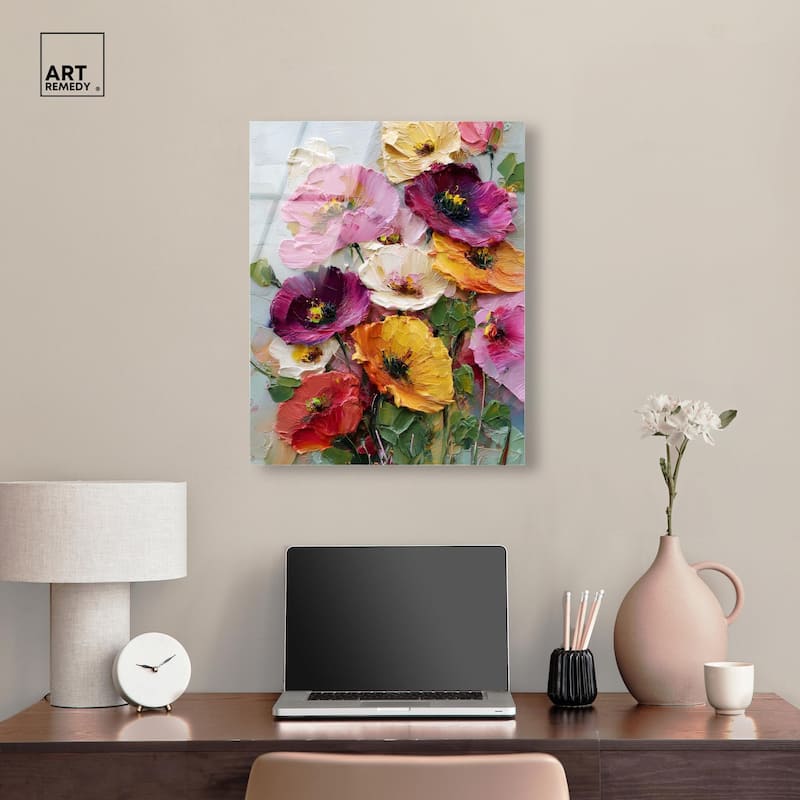 Floral Texture II Acrylic by Art Remedy, Ready to Hang