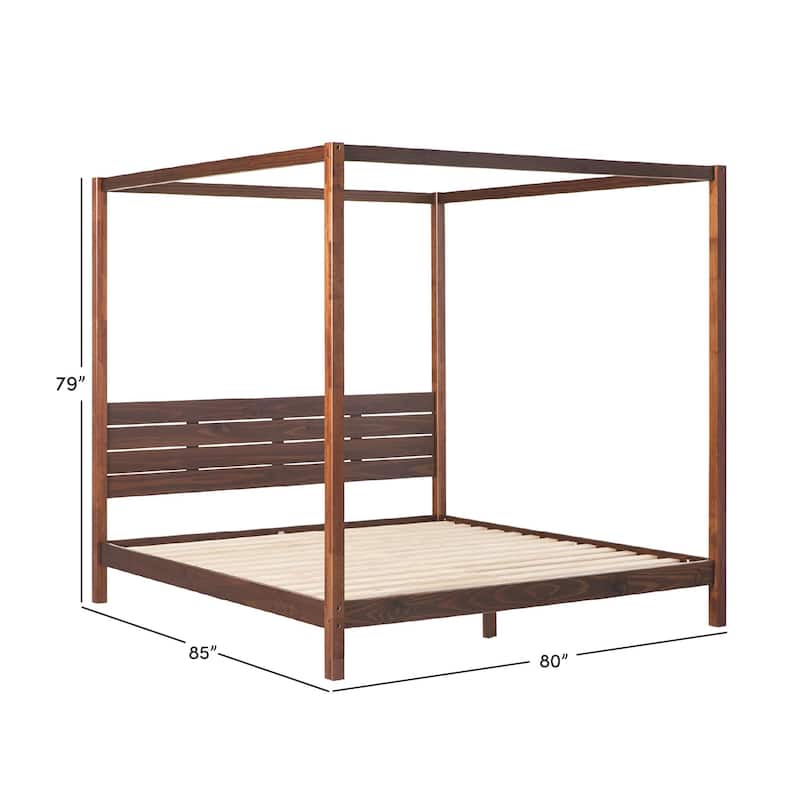 Walker Edison Minimalist Canopy King Bedframe