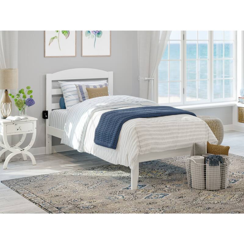 Twin Over Twin Bunk Bed - White Glam Design, USB Charger, Solid Wood Frame, 600lb Capacity