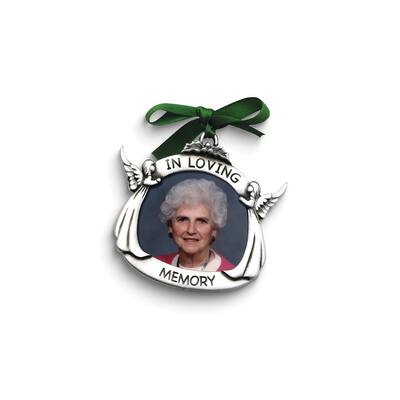 Curata In Loving Memory Pewter Memorial 1.5x1.75 Photo Frame Ornament