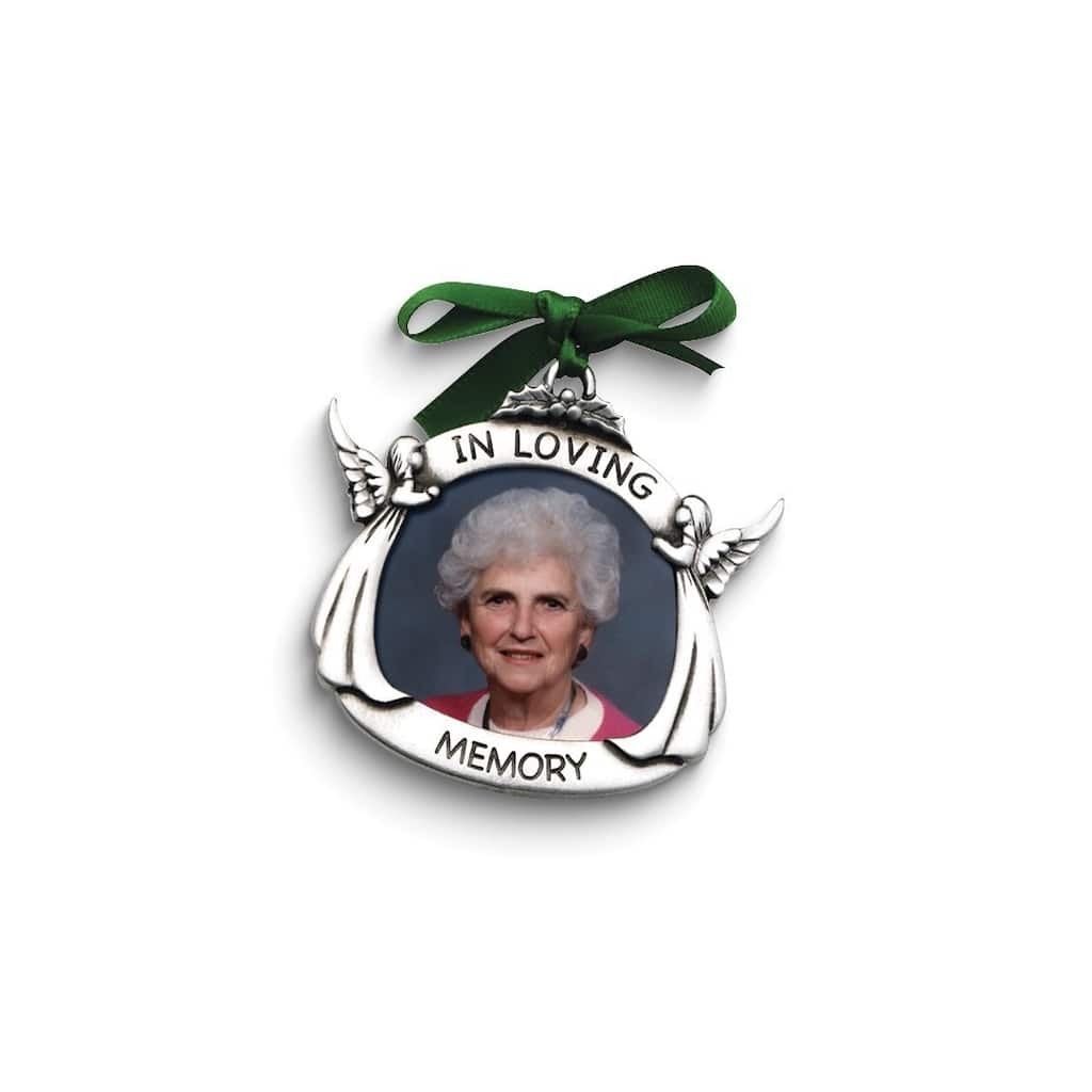 Curata In Loving Memory Pewter Memorial 1.5x1.75 Photo Frame Ornament