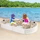 preview thumbnail 6 of 19, Costway 6F Wooden Sandbox with Built-in Corner Seat, Cover, Bottom - See Details