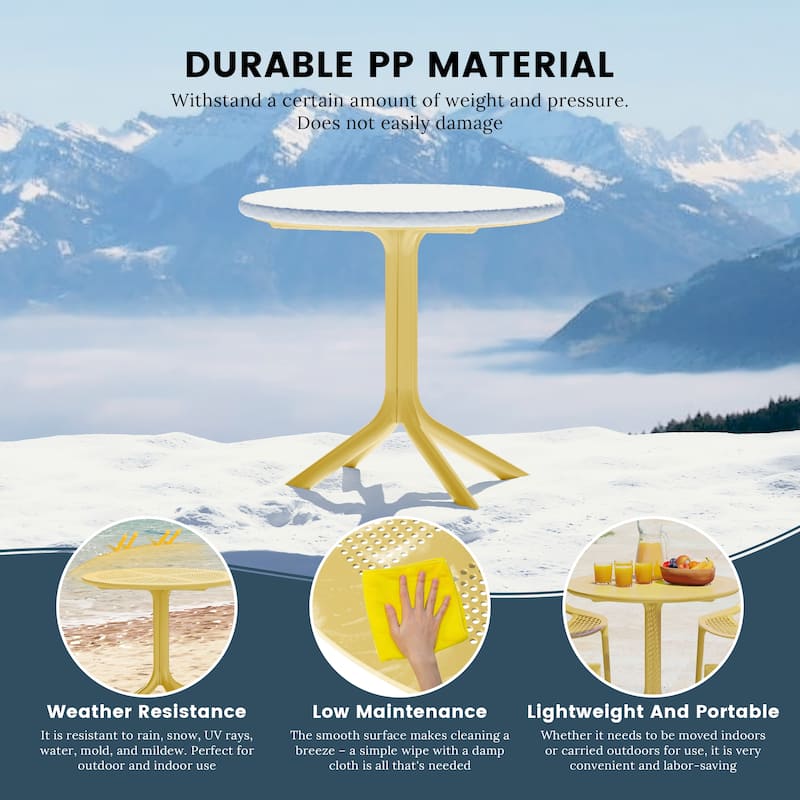 Frond and Form 31.5 Inch Outdoor Round Dining Table