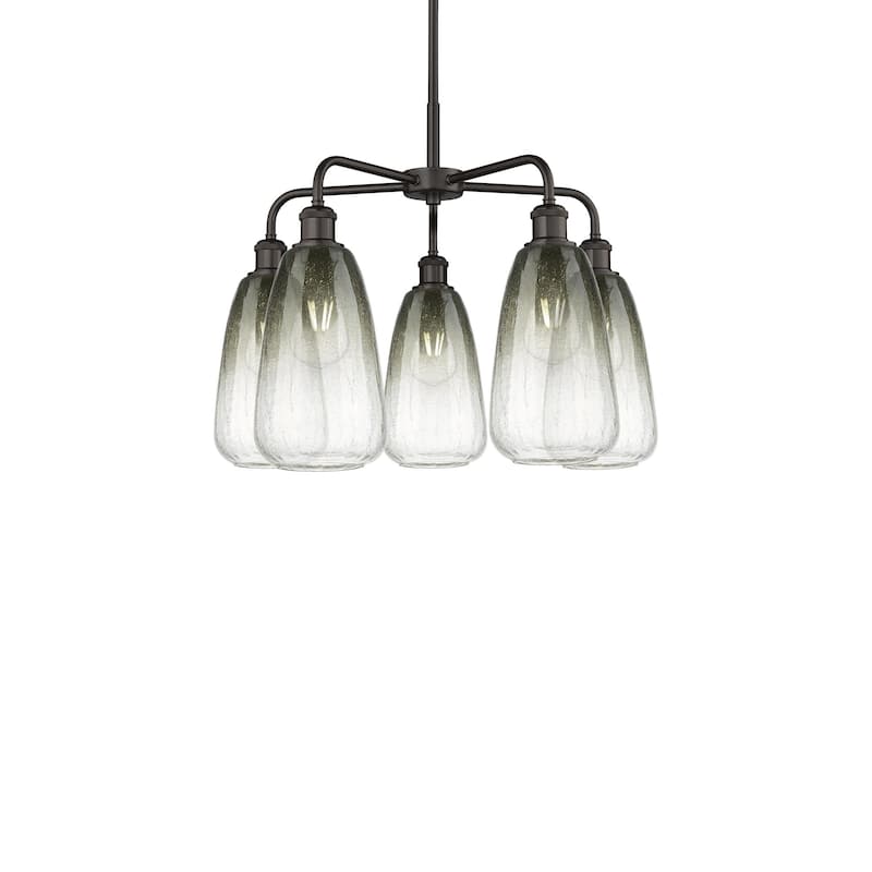 Innovations Lighting 516-5CR-19-25 Brookhaven Almond Chandelier - Oil Rubbed Bronze / Slate