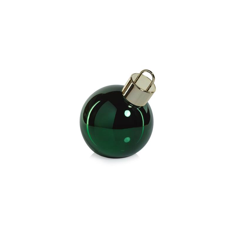 LED Oversized 7.75" Glass Ball Ornament - Green