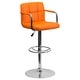 preview thumbnail 25 of 103, Quilted Vinyl Adjustable Chrome Bar Stool (Set of 2)