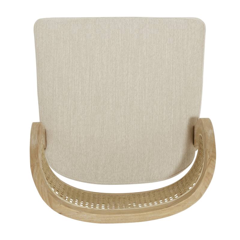 Christopher Knight Home - Minimalist 19.25"W Wood Dining Chairs Set with Hand-Woven Curved Backrest & Upholstered Seat