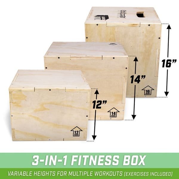 GoSports Fitness Launch Box - Wood Plyo Jump Box - Adjustable Height - On  Sale - Bed Bath & Beyond - 33699429