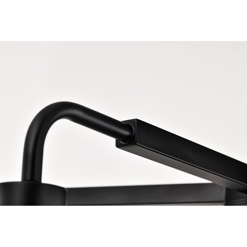 Grayson 5 Light Chandelier Matte Black Finish Clear Ribbed Glass - Matte Black