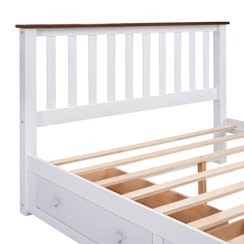 3-Pieces/1-Piece Bedroom Sets Full/Queen Size Platform Bed with Nightstand(USB Charging Ports) and 6-Drawer Storage Chest