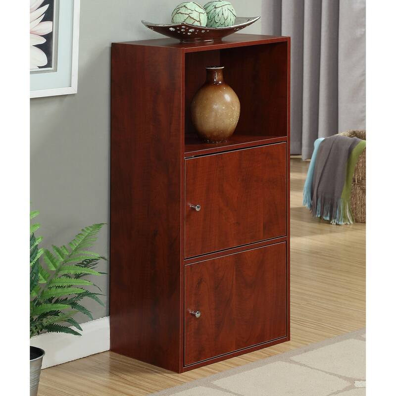 Convenience Concepts Xtra Storage 2 Door Cabinet with Shelf - Cherry