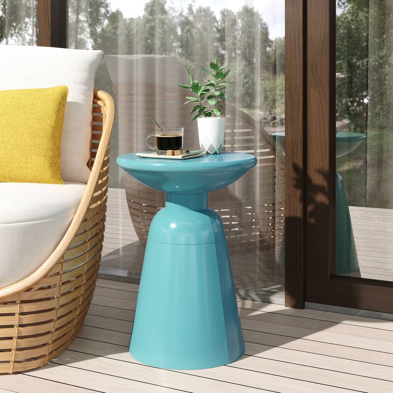 Outdoor Metal end table -Large