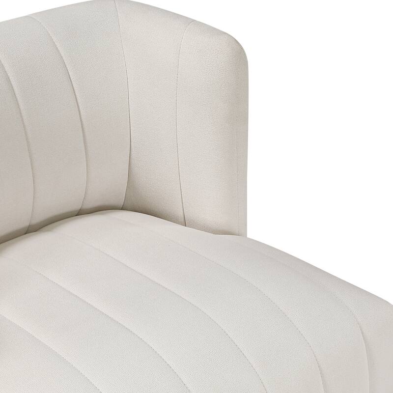 Bay 27.5" Textured Swivel Chair - Channel Tufted Barrel Back