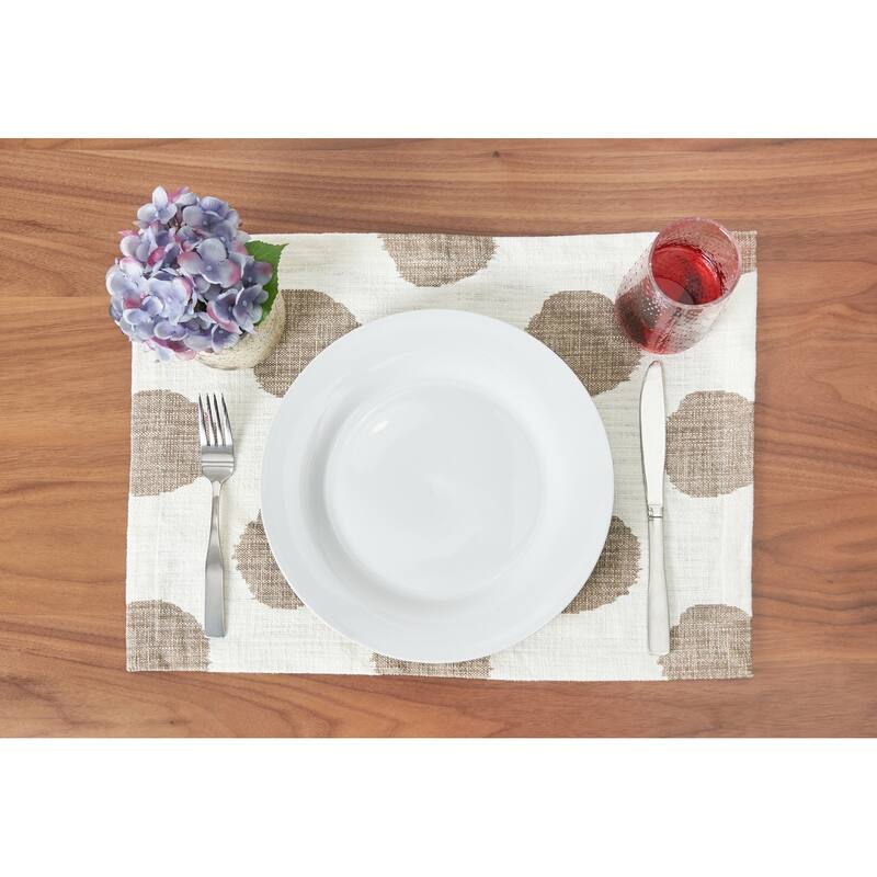 Dot Cotton Placemat Set of 6 - Machine Washable