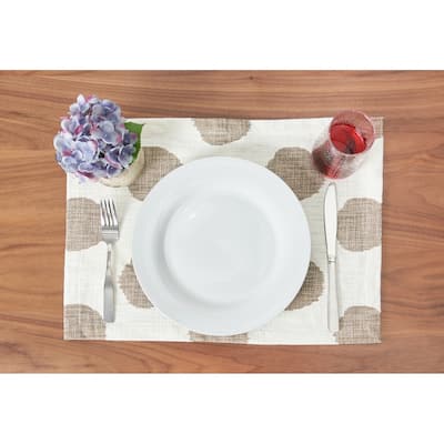Dot Cotton Placemat Set of 6 - Machine Washable