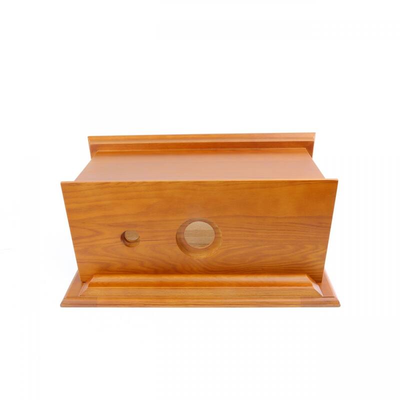 Light Oak High Tank Toilet Part Wooden Flat Tank Only Replacement Tank Fits Both L and Z Pipes Renovators Supply