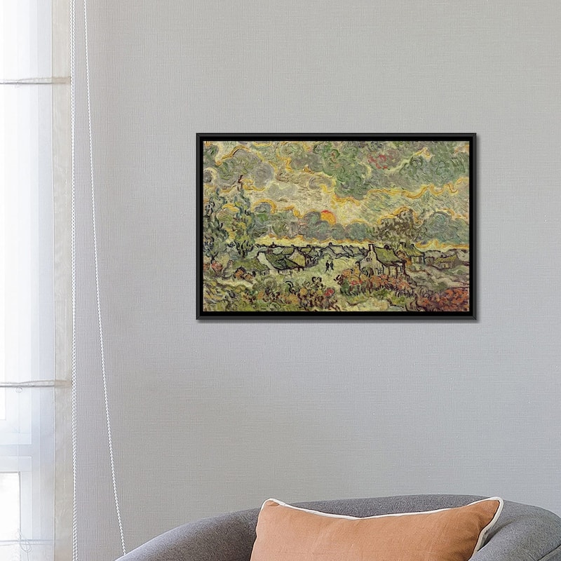 iCanvas "Autumn landscape, 1890 " by Vincent van Gogh Framed Canvas Print