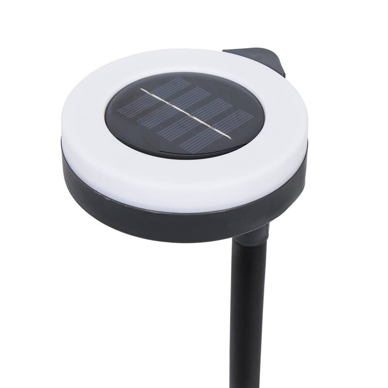 Alpine Corporation QLP1578SLR-3 Solar Pathway Light - Outdoor Solar LED Stake Lights, 15" H, for Garden, and Yard, Set of 3