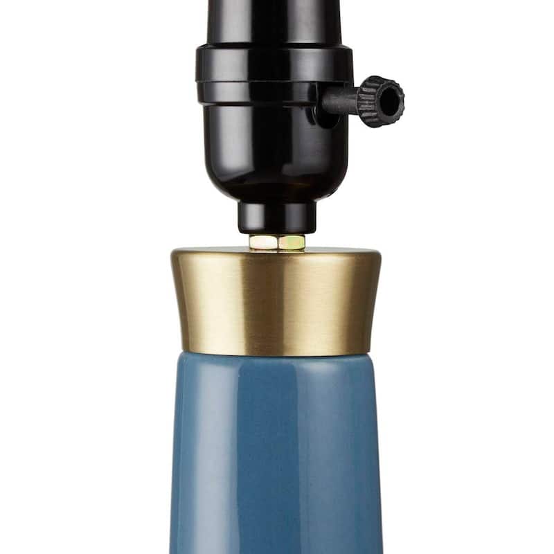 Ceramic Genie Table Lamp Modern Bedside Lighting for Bedroom Living Room - Blue