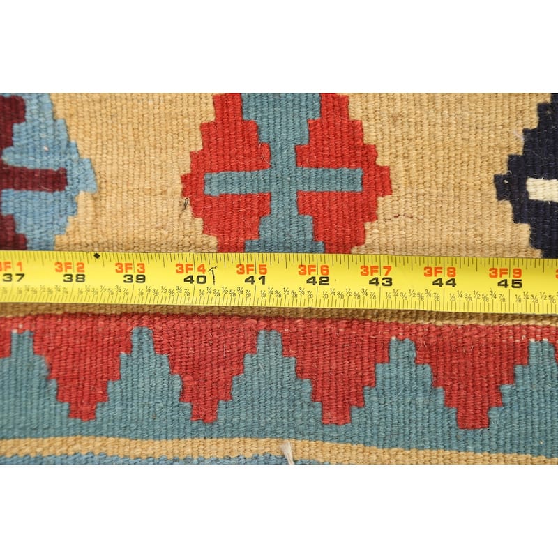 South-western Tribal Kilim Shiraz Persian Wool Area Rug Flat-woven - 3'5" x 5'0"