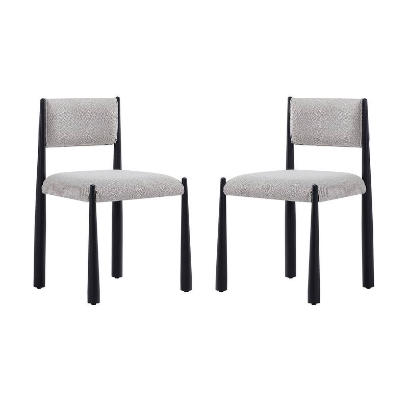 Manhattan Comfort Lennor Metal Boucle Side Chair Set of 2