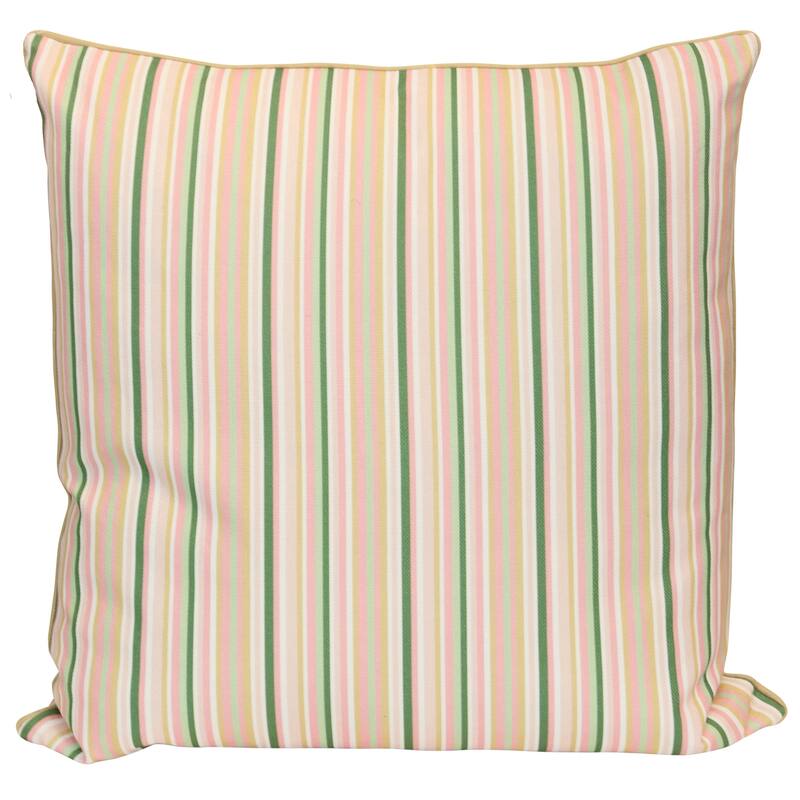 StyleCraft Tamara Day for StyleCraft Soft Stripe Pillow - 24" x 24" - Multicolor, Warm Butter