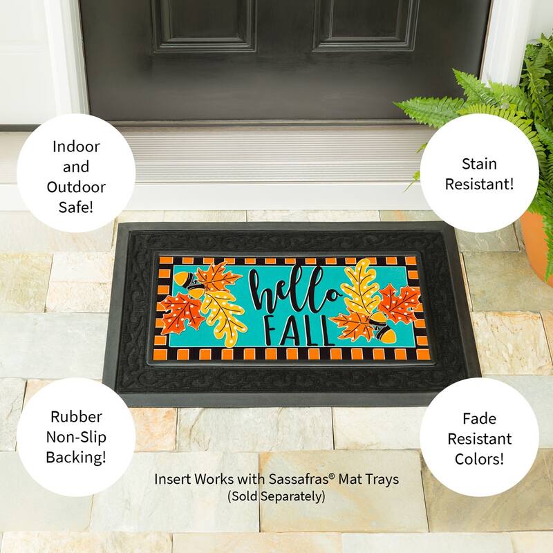 Hello Fall Leaves Sassafras Switch Mat - Multi-Color