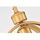 preview thumbnail 10 of 8, Lorelei Matte Black+Gold 1-Light Metal Drum Shade Pendant Light