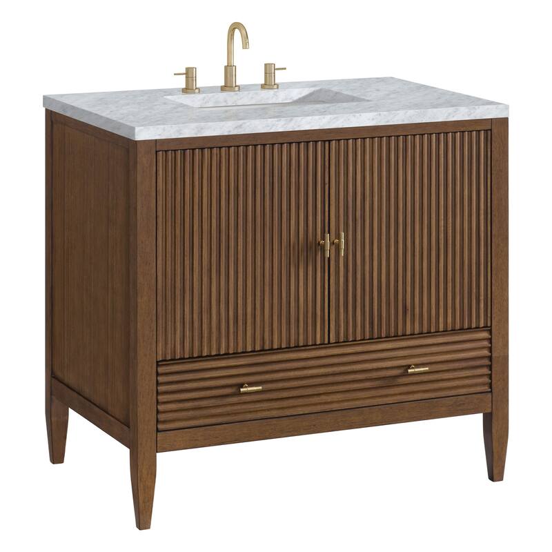 James Martin Vanities 485-V36-3CAR Myrrin 36" Single Basin Wood Vanity