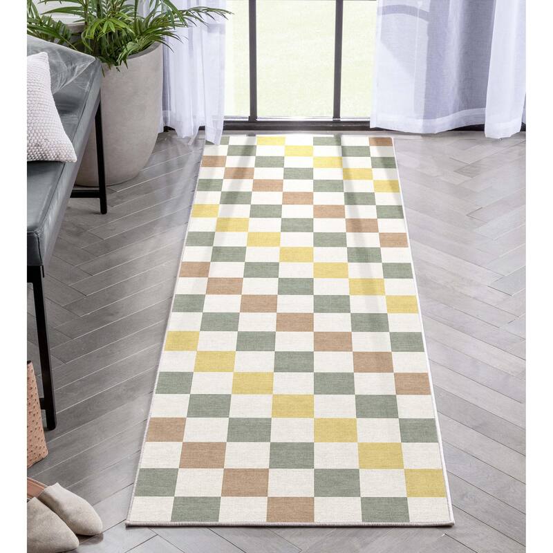 Well Woven Apollo Square Modern Geometric Flat-Weave Area Rug