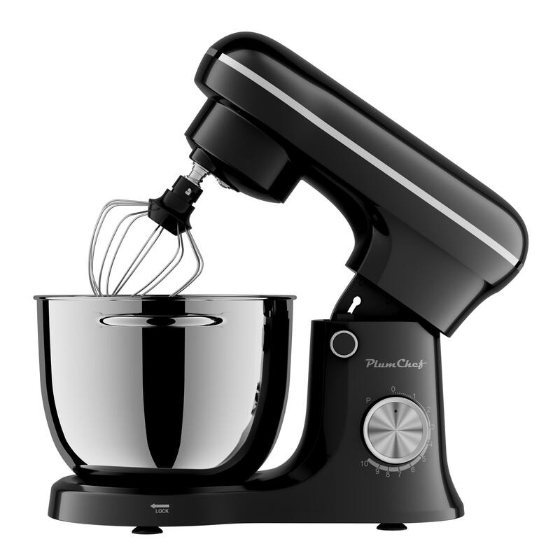 Anmytek Black Stand Mixer Multifunctional Kitchen Appliance for Baking Dough Heavy Duty Modern Countertop Mixing